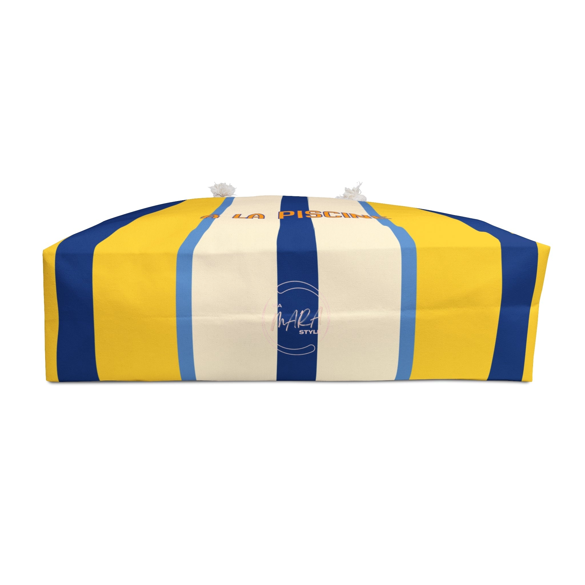 French Pool Weekender Bag — á la Piscine Oversized Blue Stripped Tote