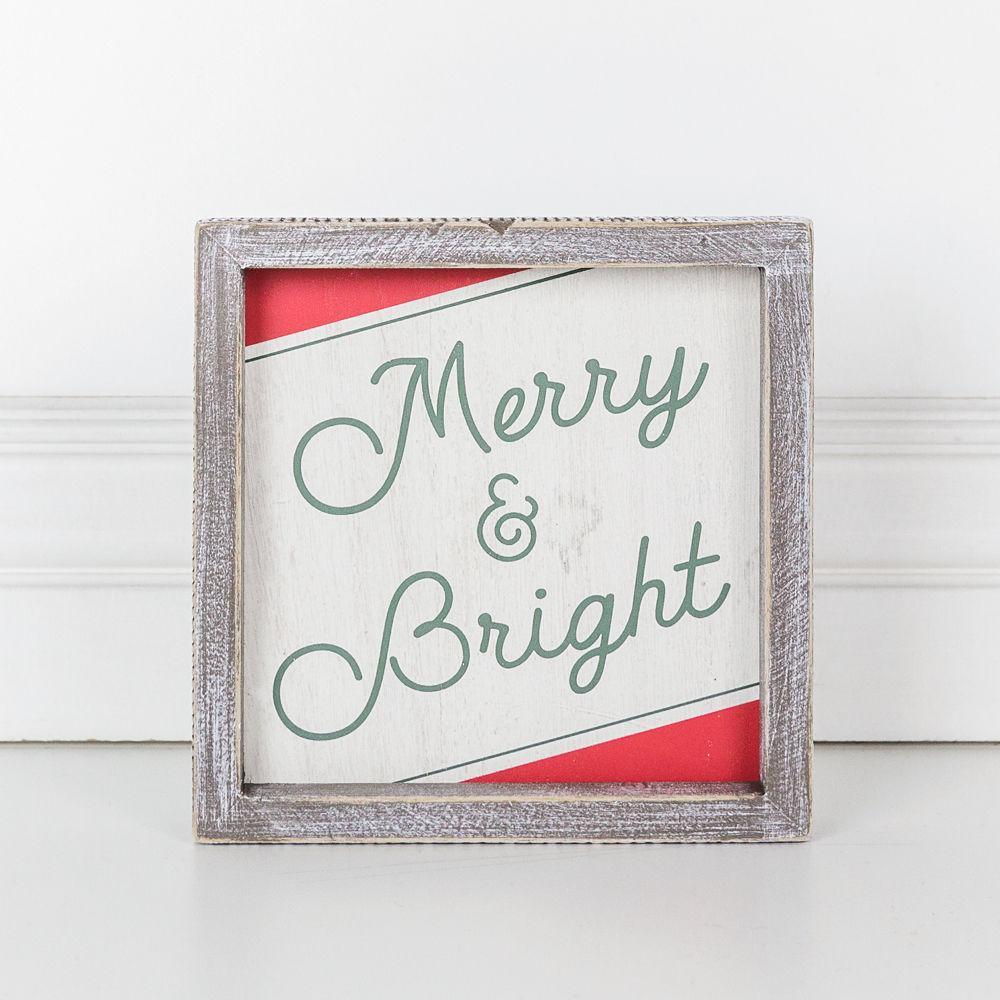 Merry & Bright 7" Sign