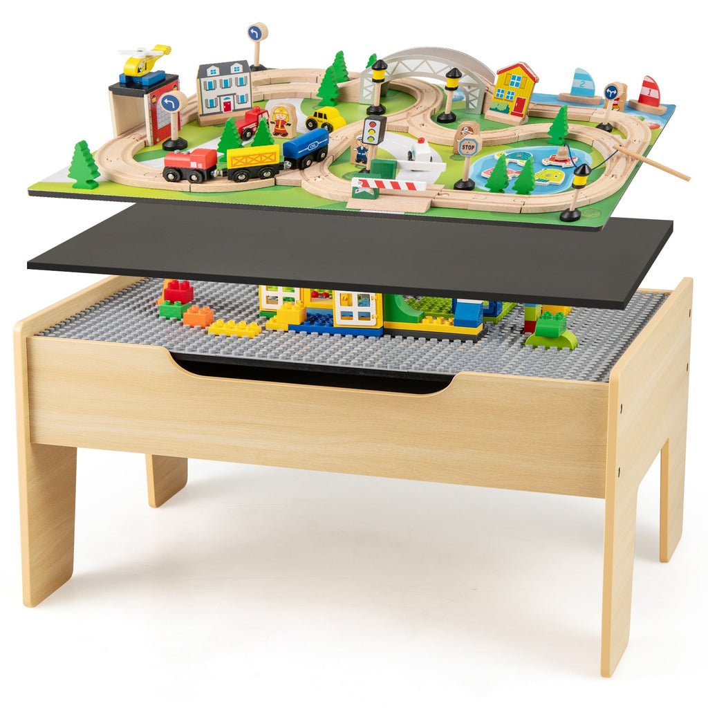 78 Pieces Activity Railway Playset for Kids Aged 3+