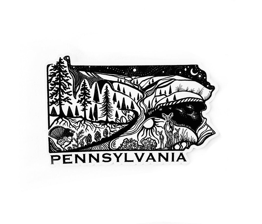 Pennsylvania State Sticker  4" sticker