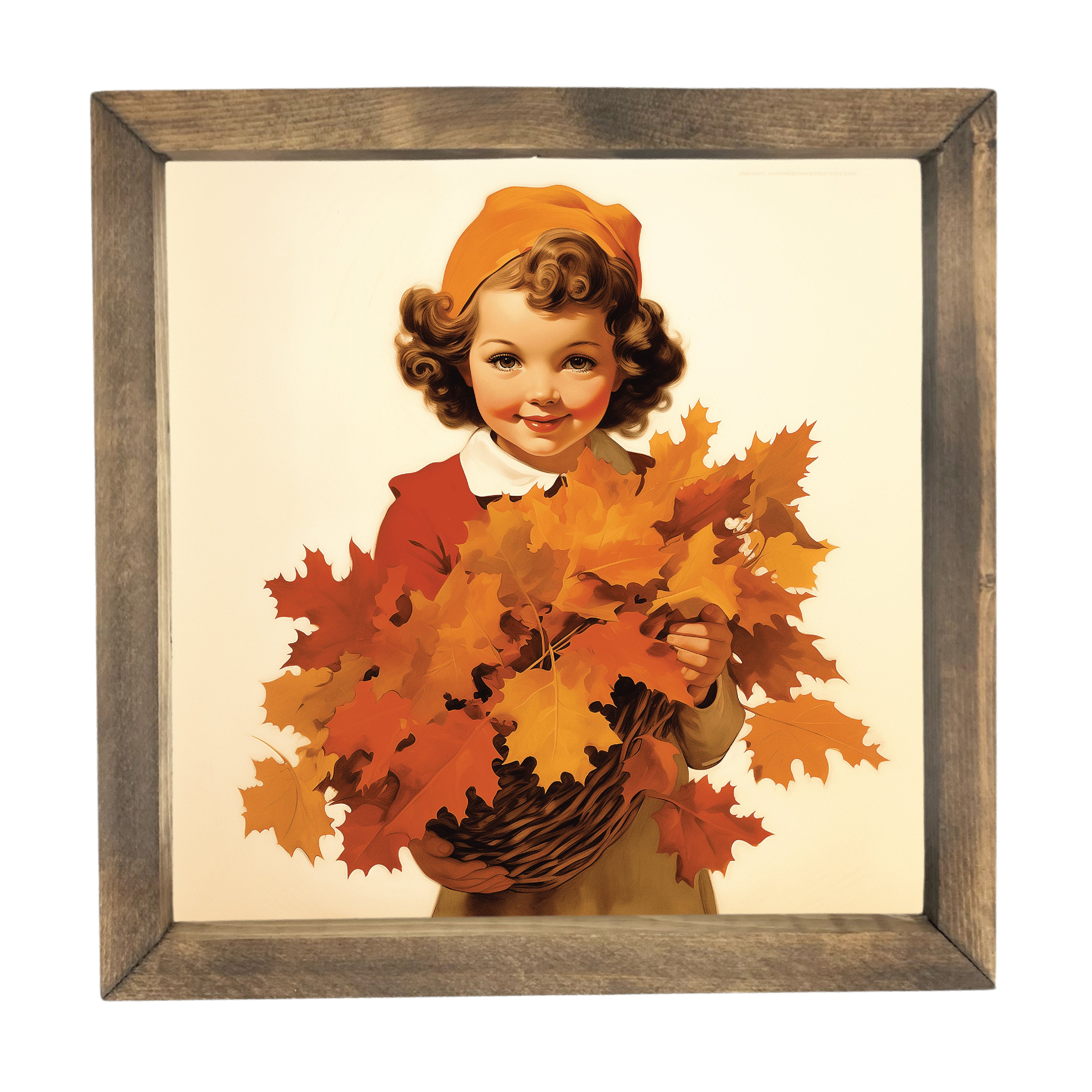 Gathering Leaves Framed Art