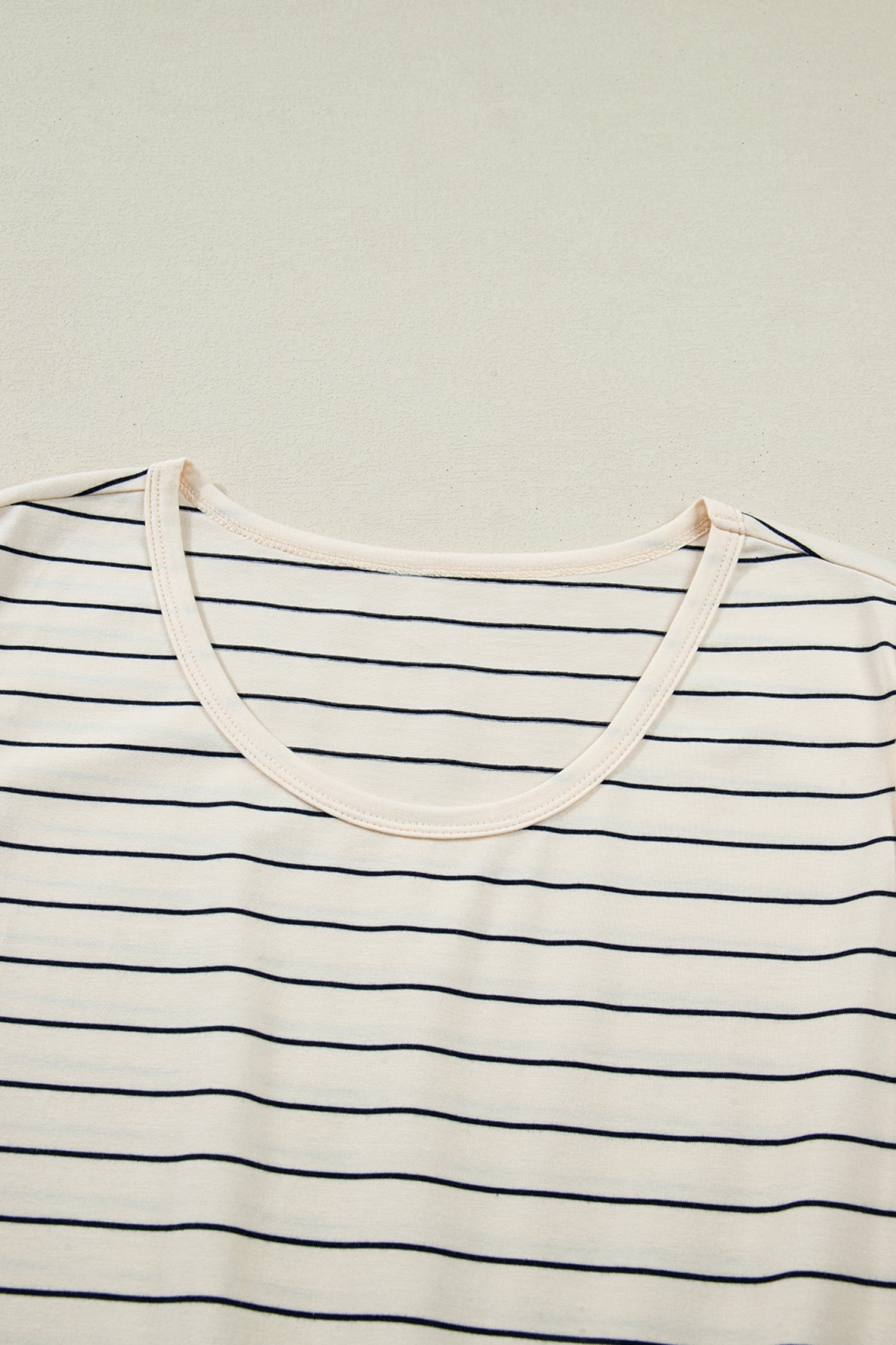 Stripe Drawstring Waist Pocketed Mini Dress