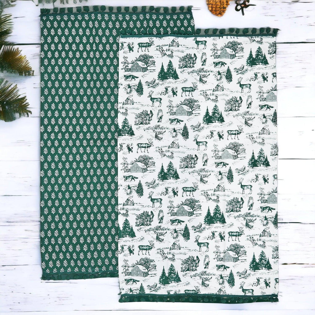 Forest Green Pine Tea Towel Set