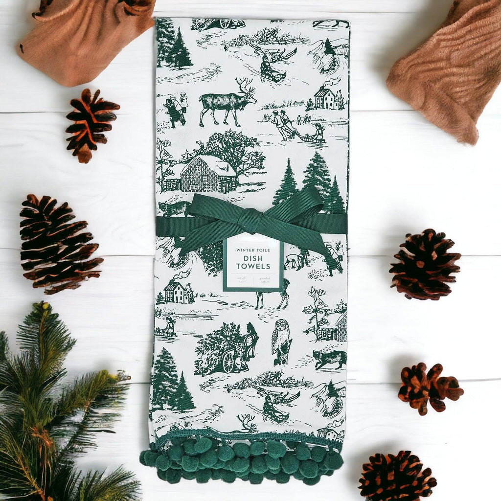 Forest Green Pine Tea Towel Set