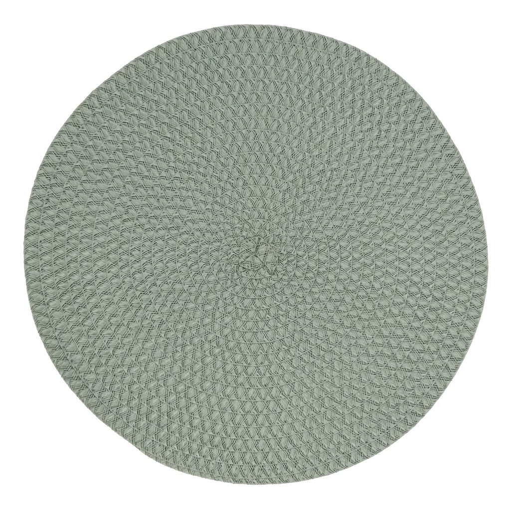 Fennco Styles Modern Everyday Textured Placemats 15 Inches Round, Set of 4 – Black Woven Table Mats for Home, Dining Room Décor, Banquets, Indoor & Outdoor and Special Events