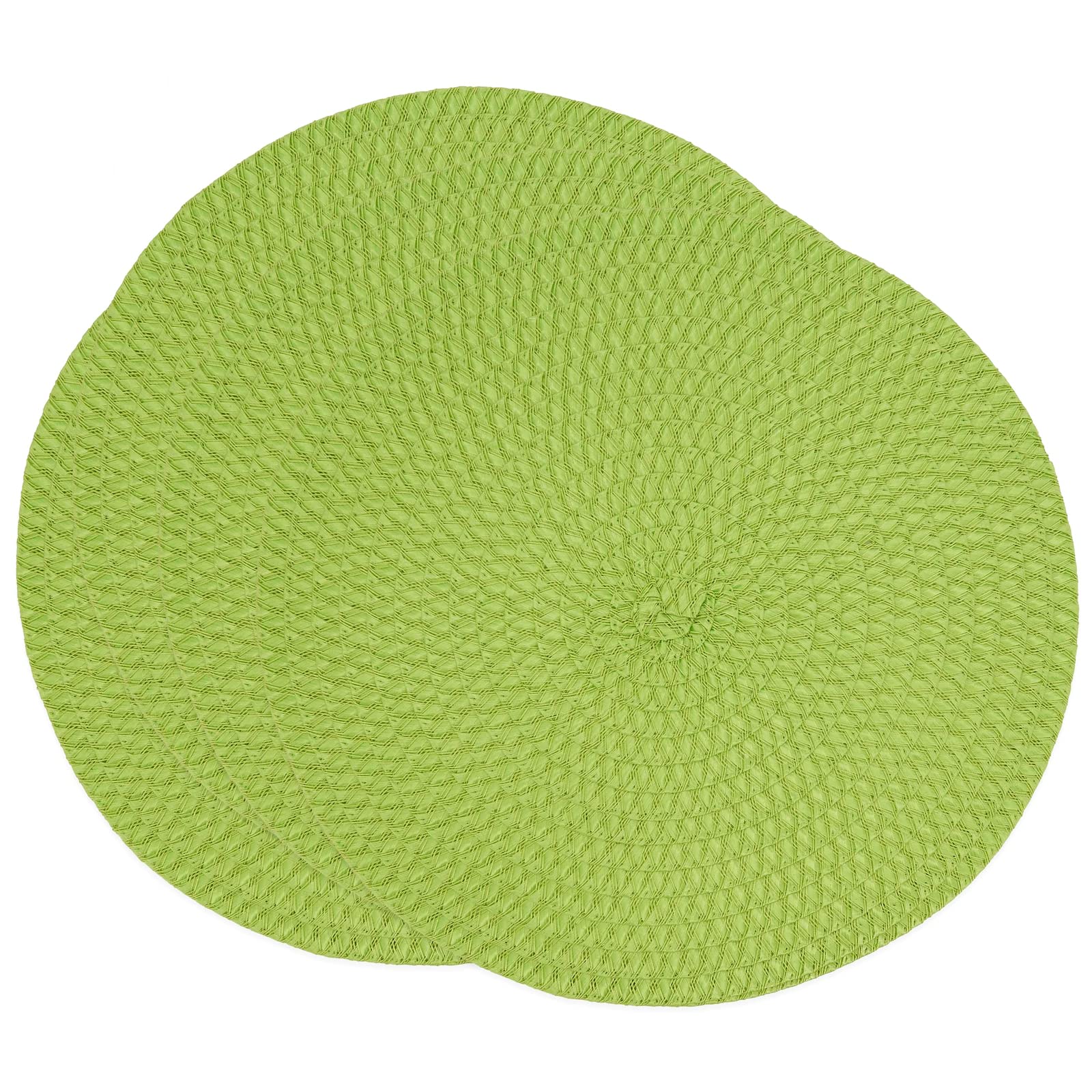 Fennco Styles Modern Everyday Textured Placemats 15 Inches Round, Set of 4 – Black Woven Table Mats for Home, Dining Room Décor, Banquets, Indoor & Outdoor and Special Events