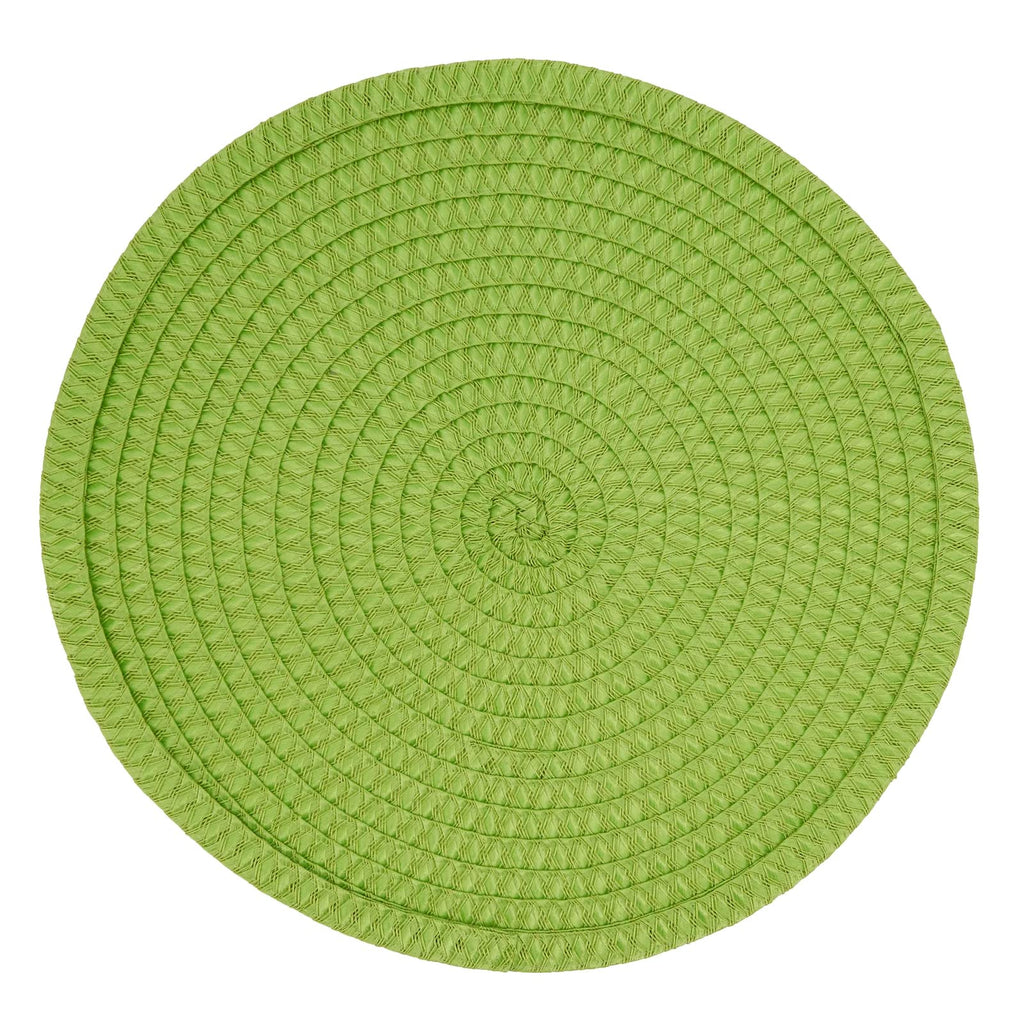 Fennco Styles Modern Everyday Textured Placemats 15 Inches Round, Set of 4 – Black Woven Table Mats for Home, Dining Room Décor, Banquets, Indoor & Outdoor and Special Events