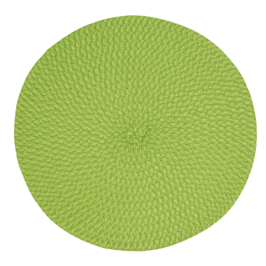 Fennco Styles Modern Everyday Textured Placemats 15 Inches Round, Set of 4 – Black Woven Table Mats for Home, Dining Room Décor, Banquets, Indoor & Outdoor and Special Events