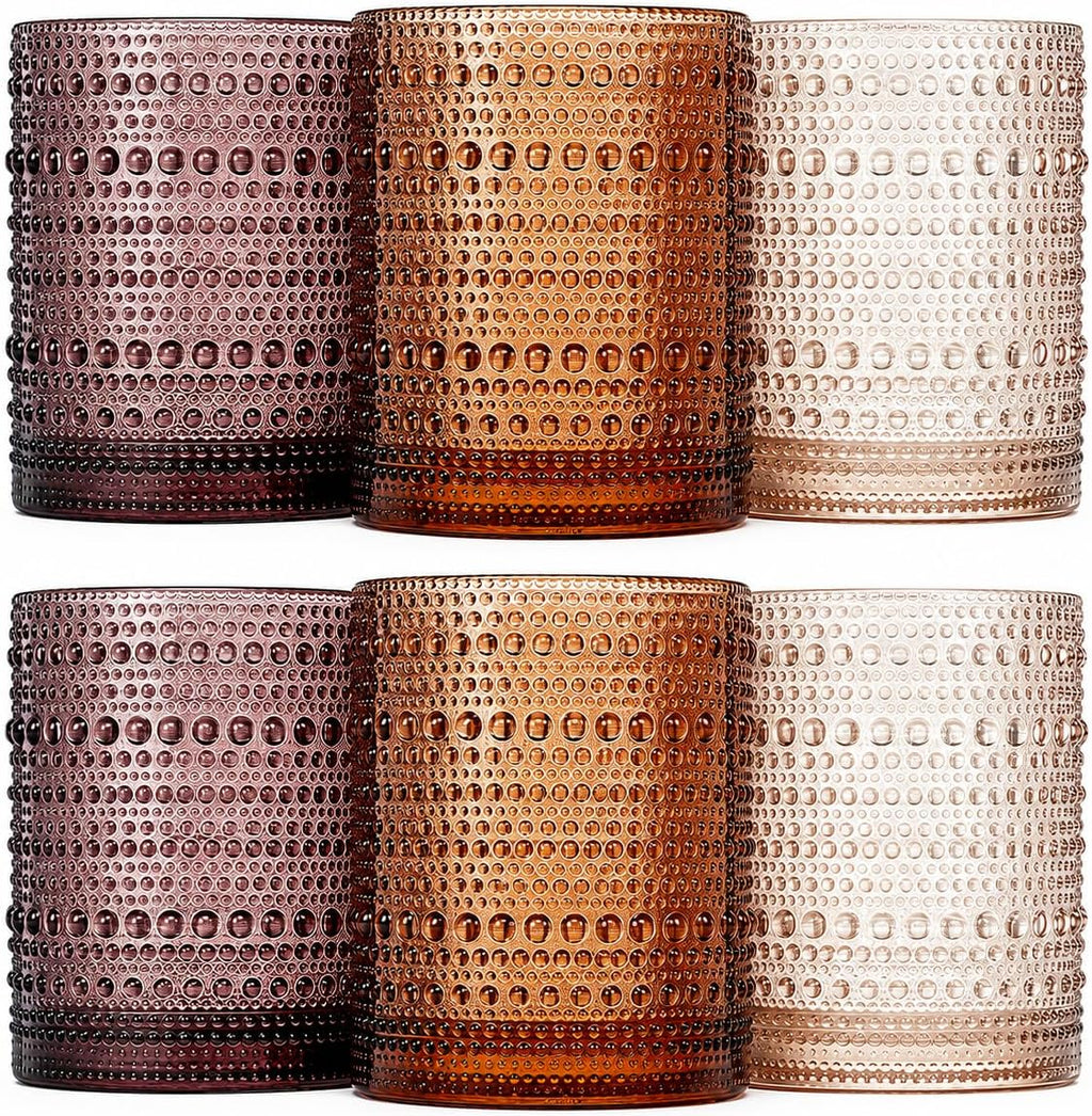 Venus Hobnail Lowball Whiskey Glassware, Set of 6