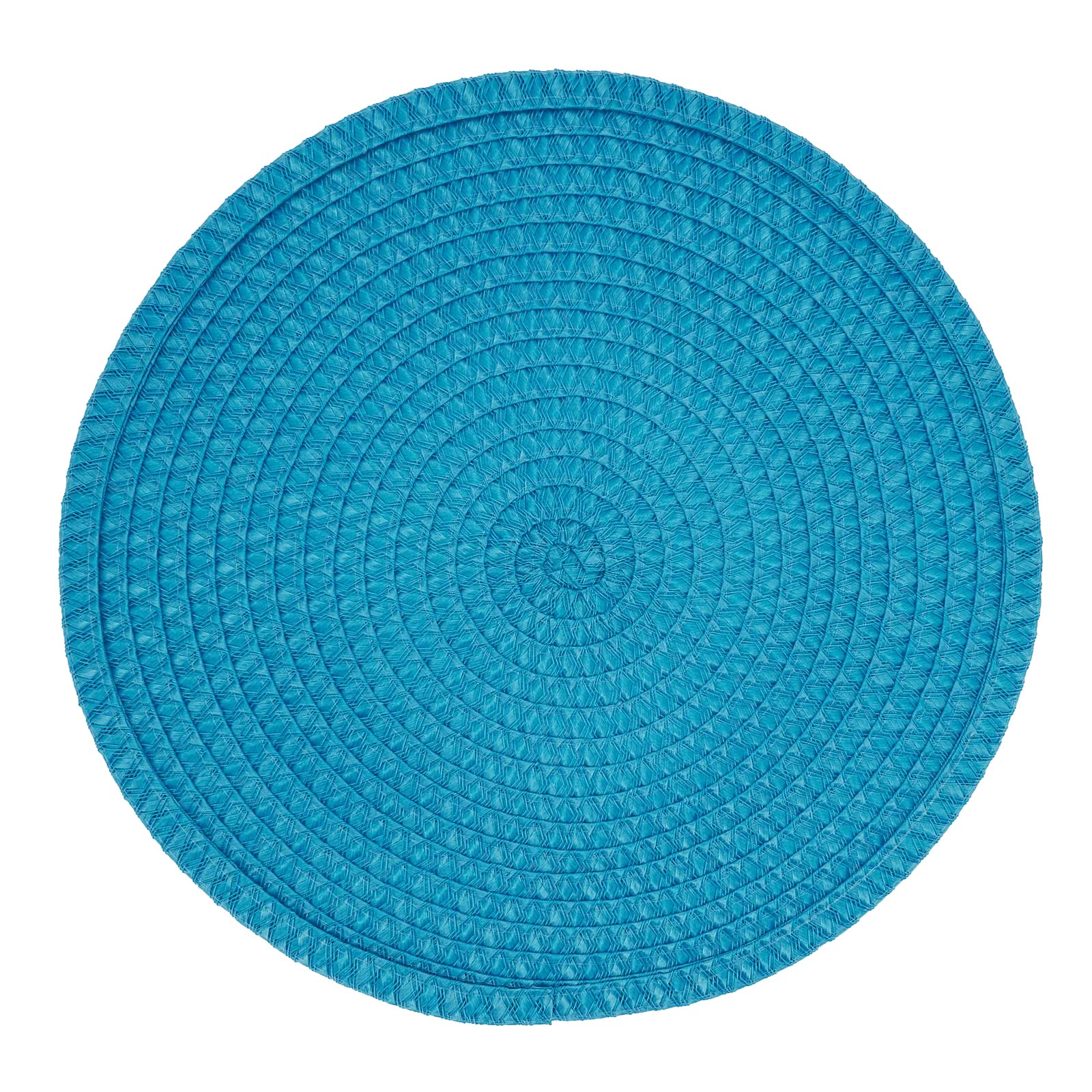 Fennco Styles Modern Everyday Textured Placemats 15 Inches Round, Set of 4 – Black Woven Table Mats for Home, Dining Room Décor, Banquets, Indoor & Outdoor and Special Events