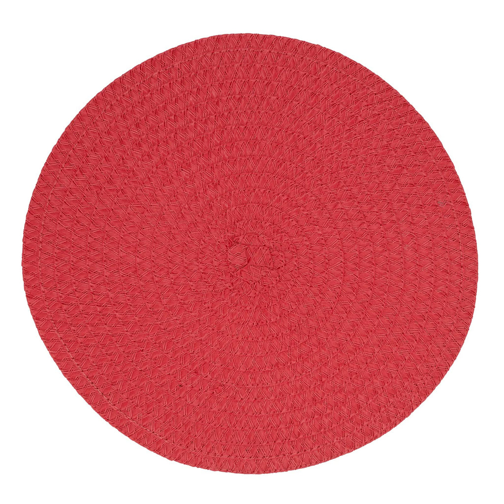 Fennco Styles Modern Everyday Textured Placemats 15 Inches Round, Set of 4 – Black Woven Table Mats for Home, Dining Room Décor, Banquets, Indoor & Outdoor and Special Events