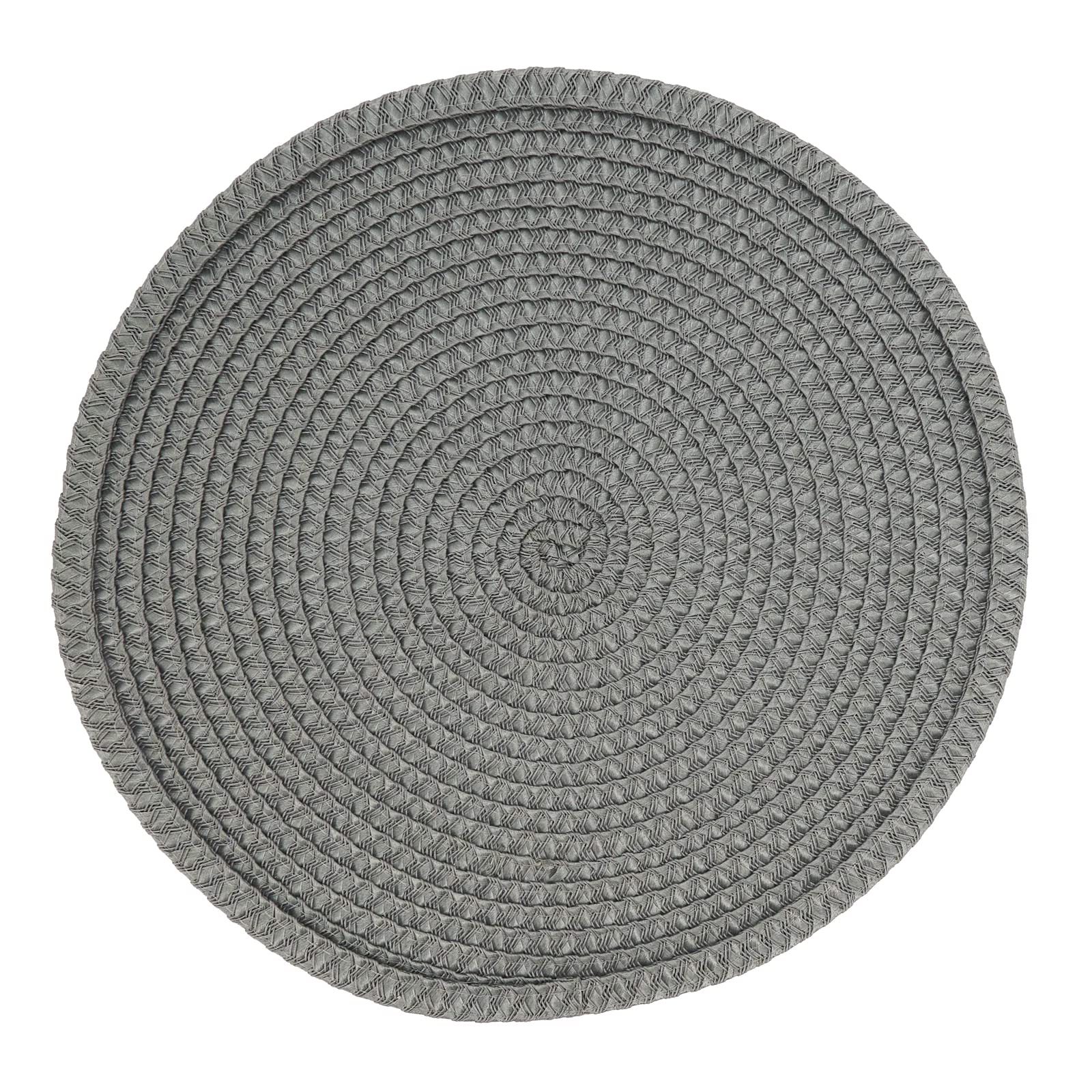 Fennco Styles Modern Everyday Textured Placemats 15 Inches Round, Set of 4 – Black Woven Table Mats for Home, Dining Room Décor, Banquets, Indoor & Outdoor and Special Events