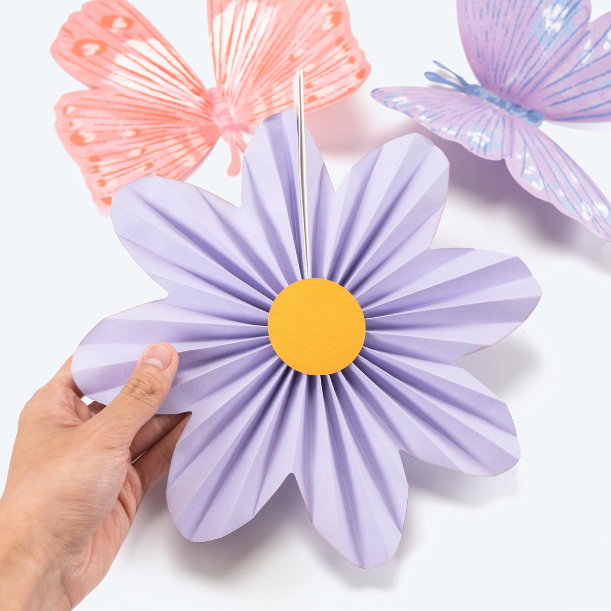 Cheerland Floral Garland Butterfly Party Decorations Pastel Paper Colorful