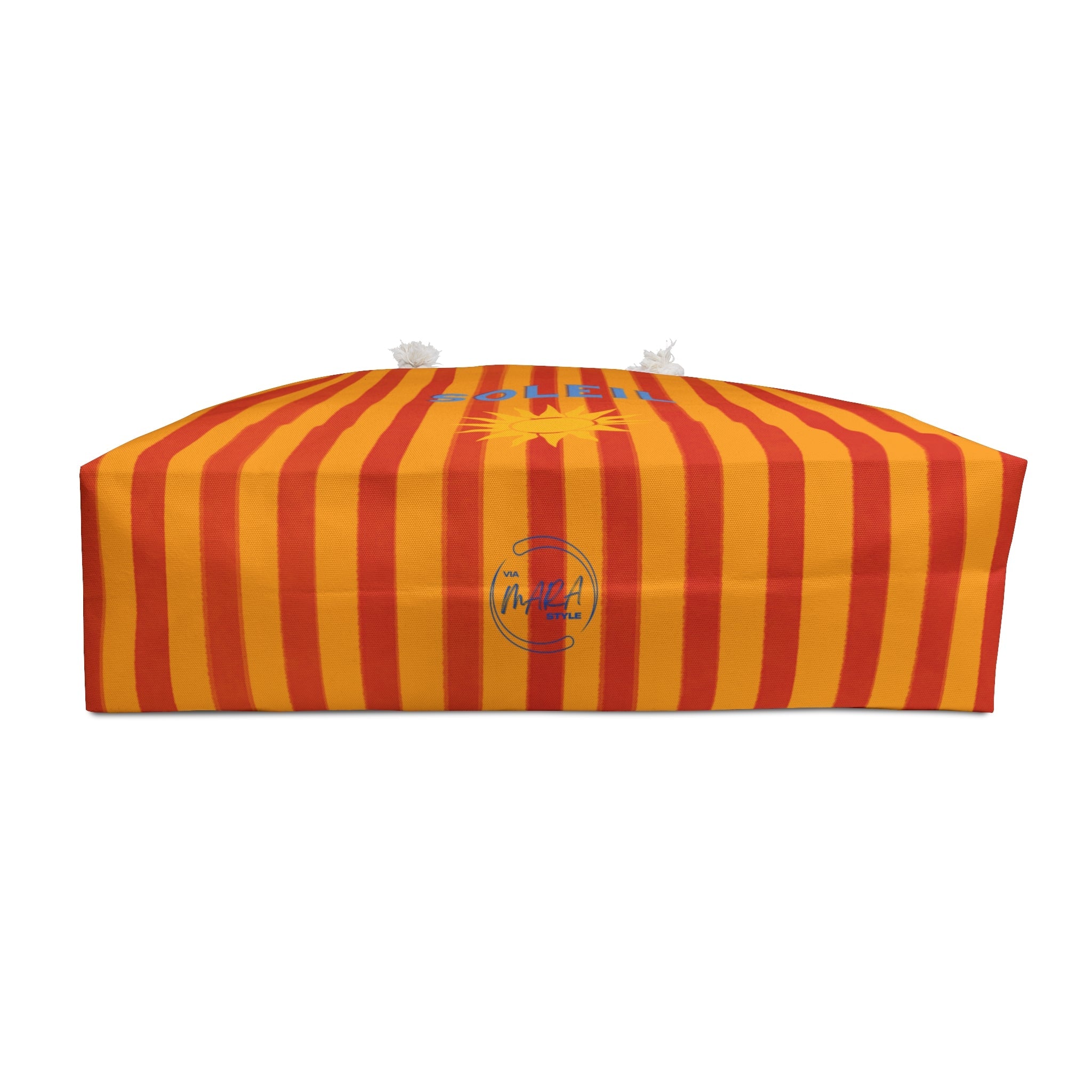 Soleil Striped Weekender Bag — Sunny Orange Beach Tote