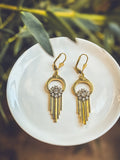 Beautiful Gold and Crystal Victorian Earrings