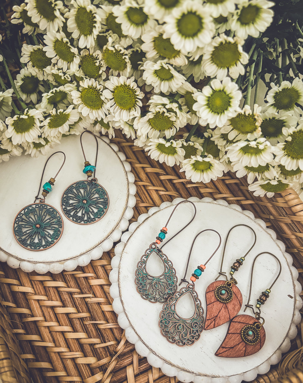 Beautiful Bohemian Earring Set - Set of 3