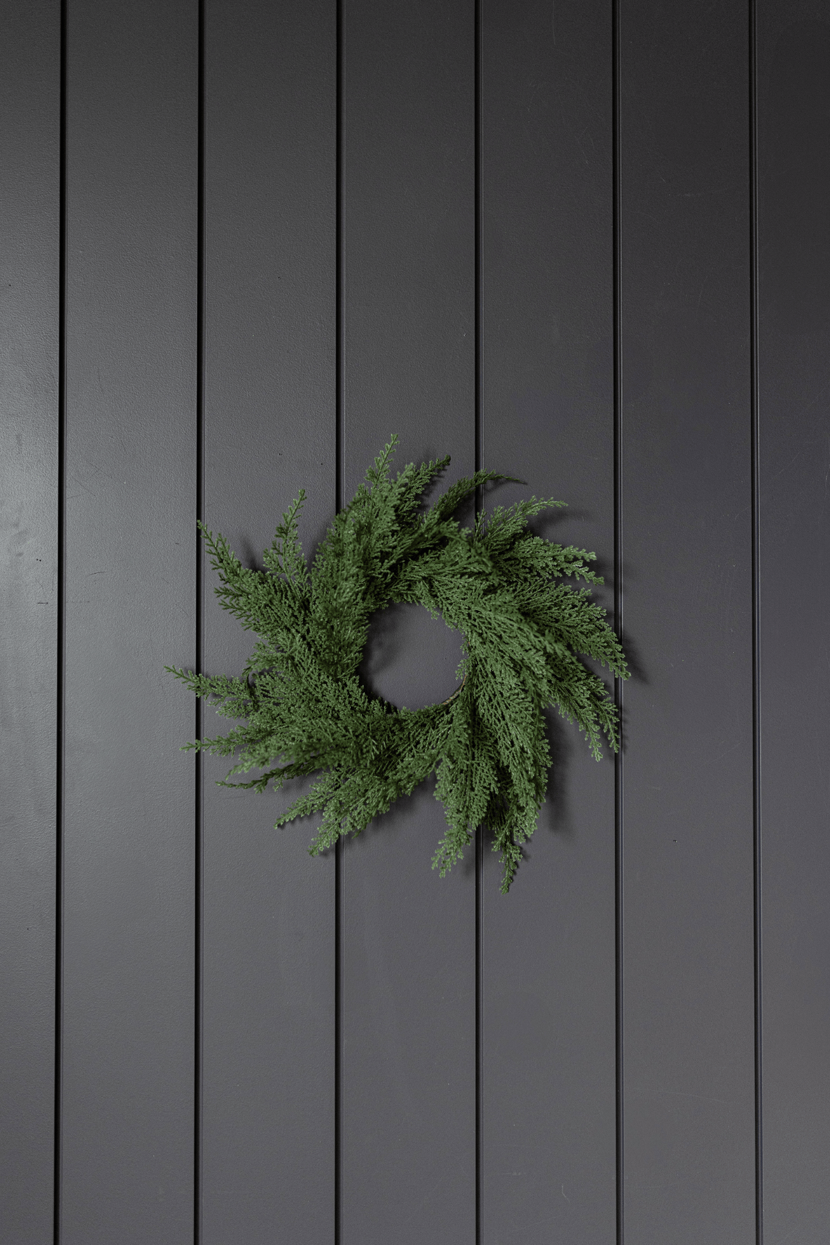 Cypress Leaf Full Real Touch Wreath - 14"