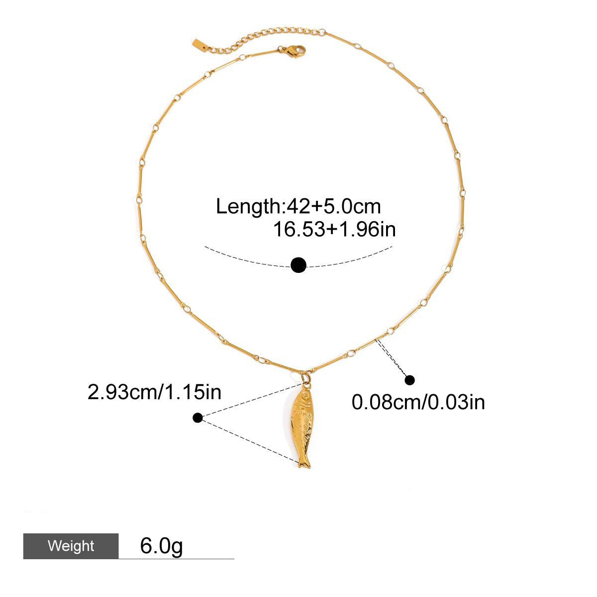 18K gold geometric shape with texture design high-end unique necklace