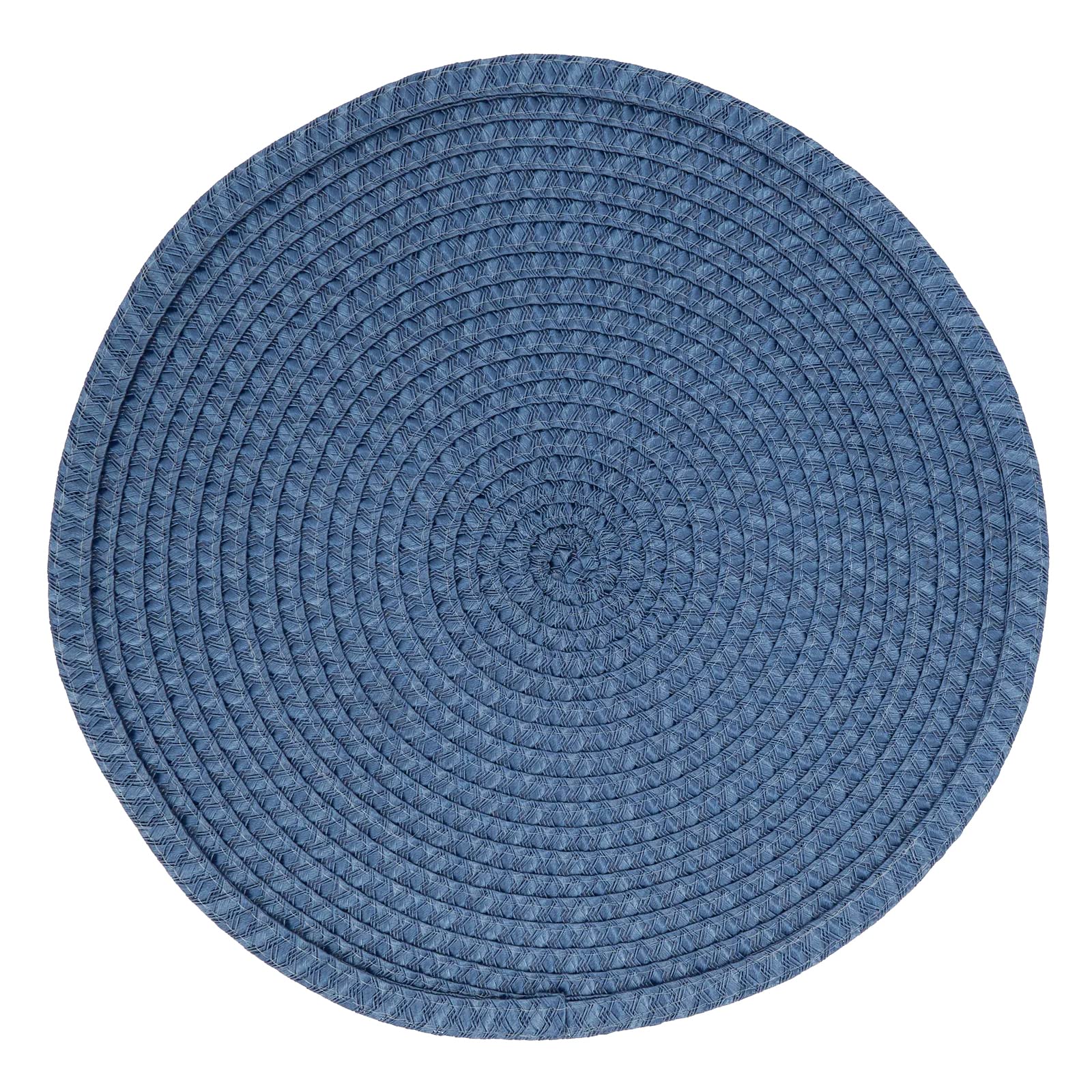 Fennco Styles Modern Everyday Textured Placemats 15 Inches Round, Set of 4 – Black Woven Table Mats for Home, Dining Room Décor, Banquets, Indoor & Outdoor and Special Events