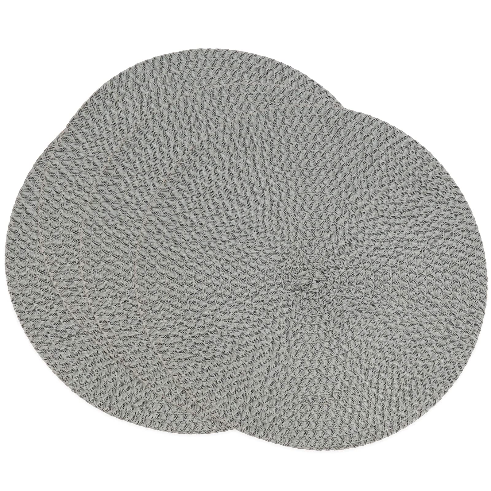 Fennco Styles Modern Everyday Textured Placemats 15 Inches Round, Set of 4 – Black Woven Table Mats for Home, Dining Room Décor, Banquets, Indoor & Outdoor and Special Events