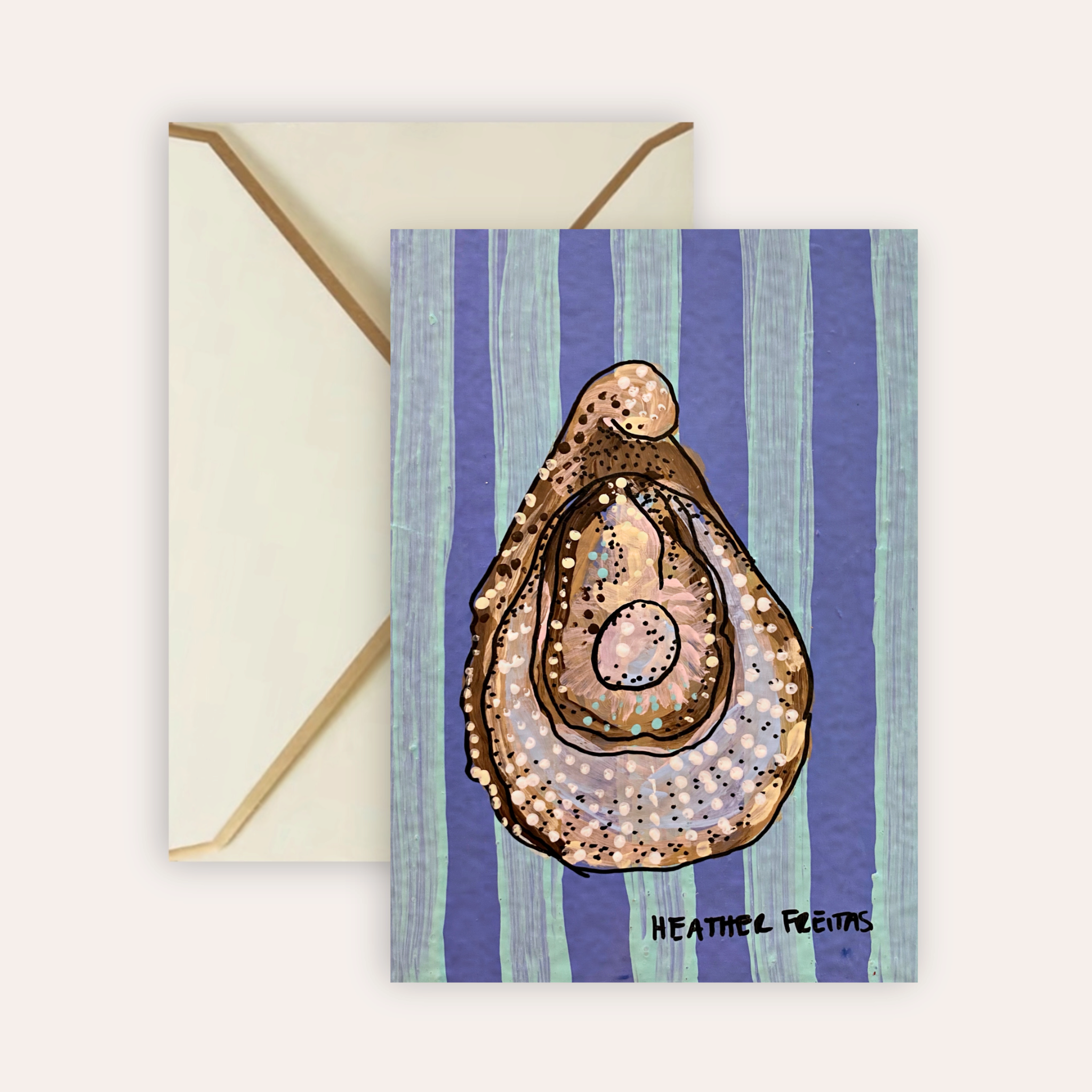 Oysters Fine Art Greeting Card