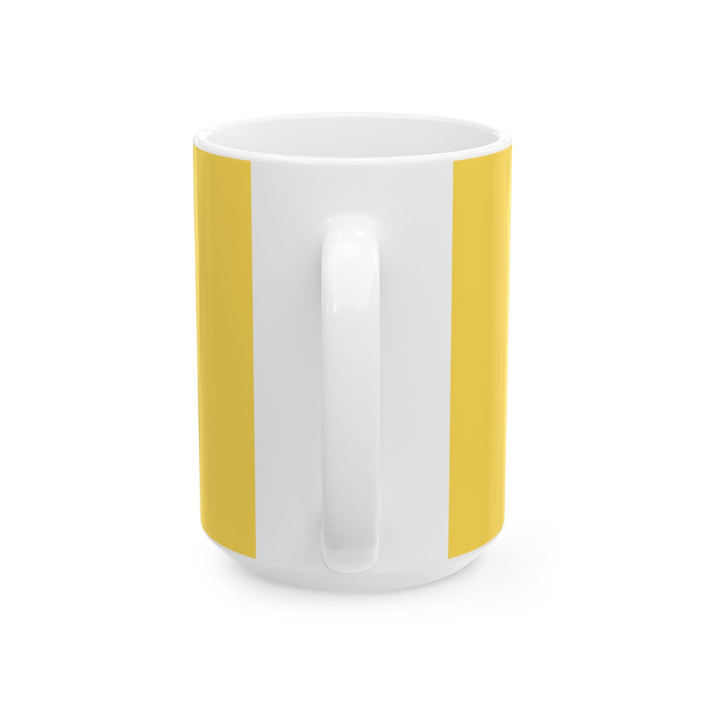 Super Mom Ceramic Mug, YELLOW – Retro Superhero Mom Coffee Cup