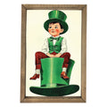 Leprechaun Boy On Hat Framed Art