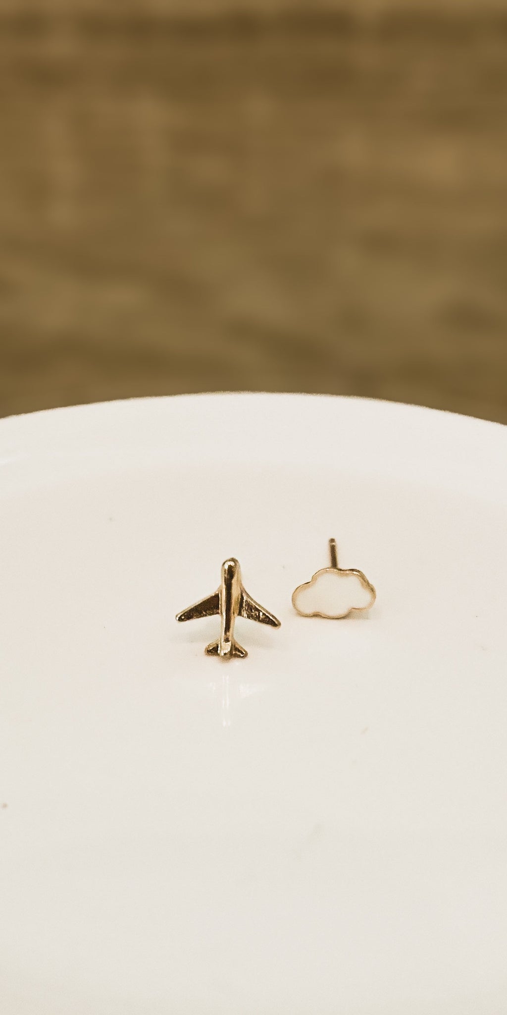 Adorable Cloud and Airplane Stud Earrings