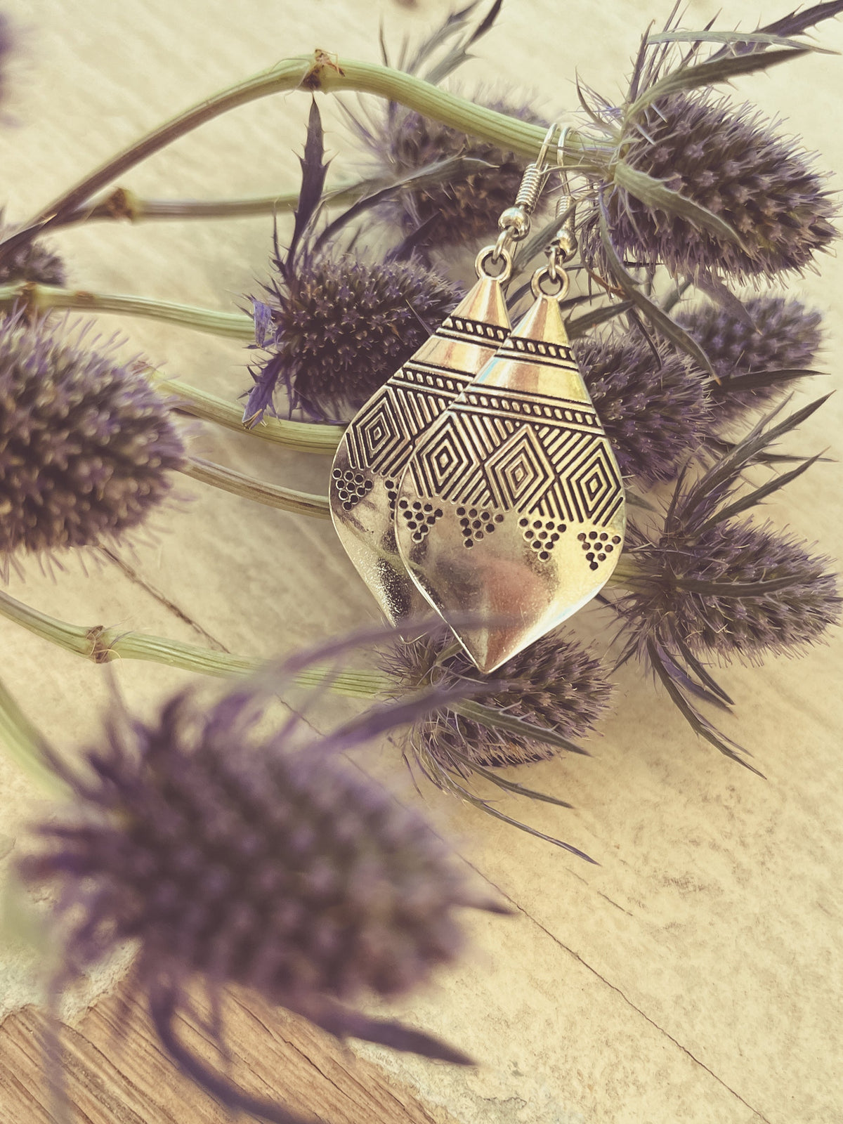 Beautiful Boho Silver Earrings