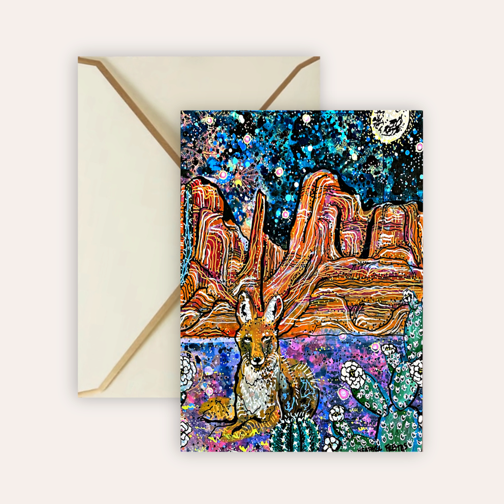 Coyote Song Fine Art Greeting Card