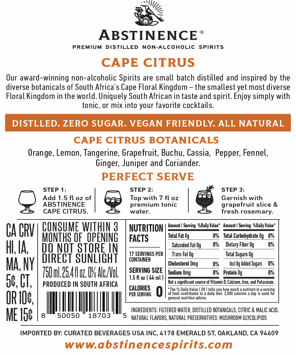 Abstinence Cape Citrus