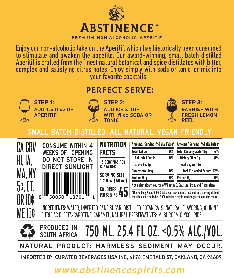 Abstinence Lemon Aperitif