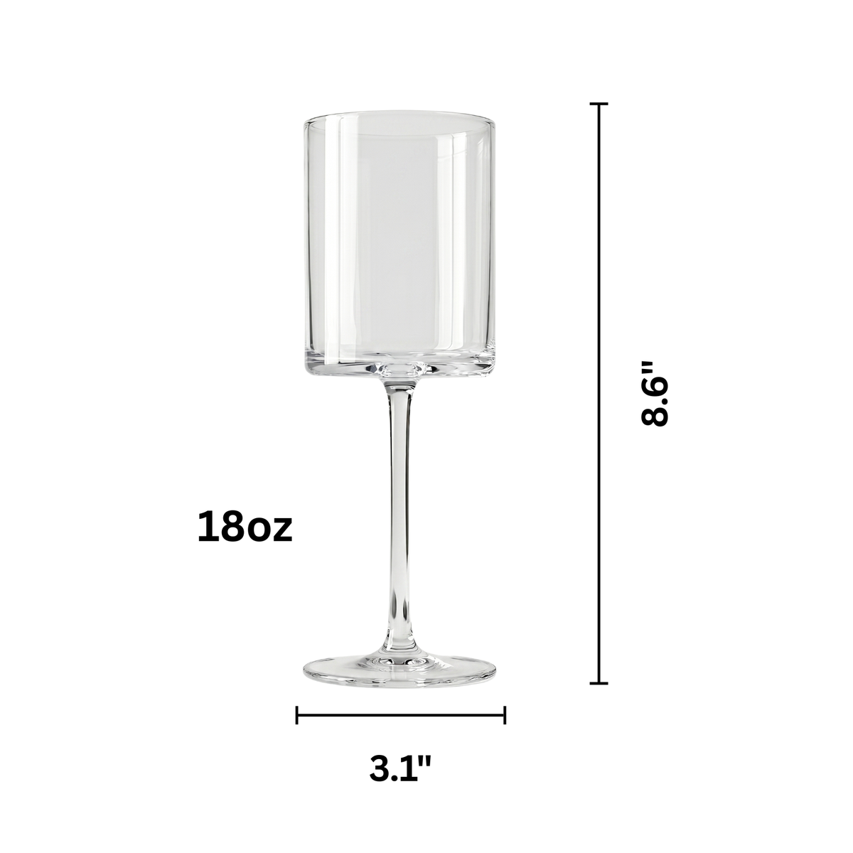Barcelona Acrylic Stemmed Wine Glassware, Set of 4