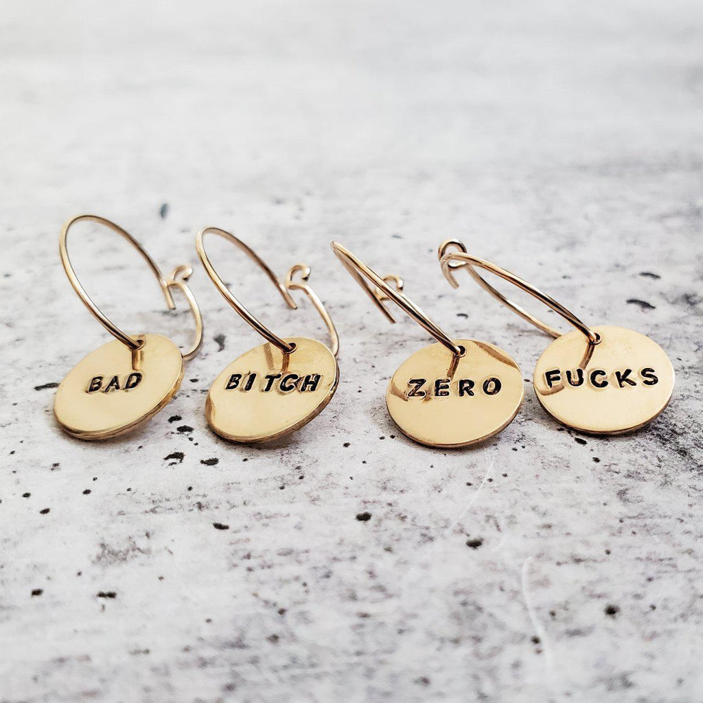BAD BITCH Hoop Earrings