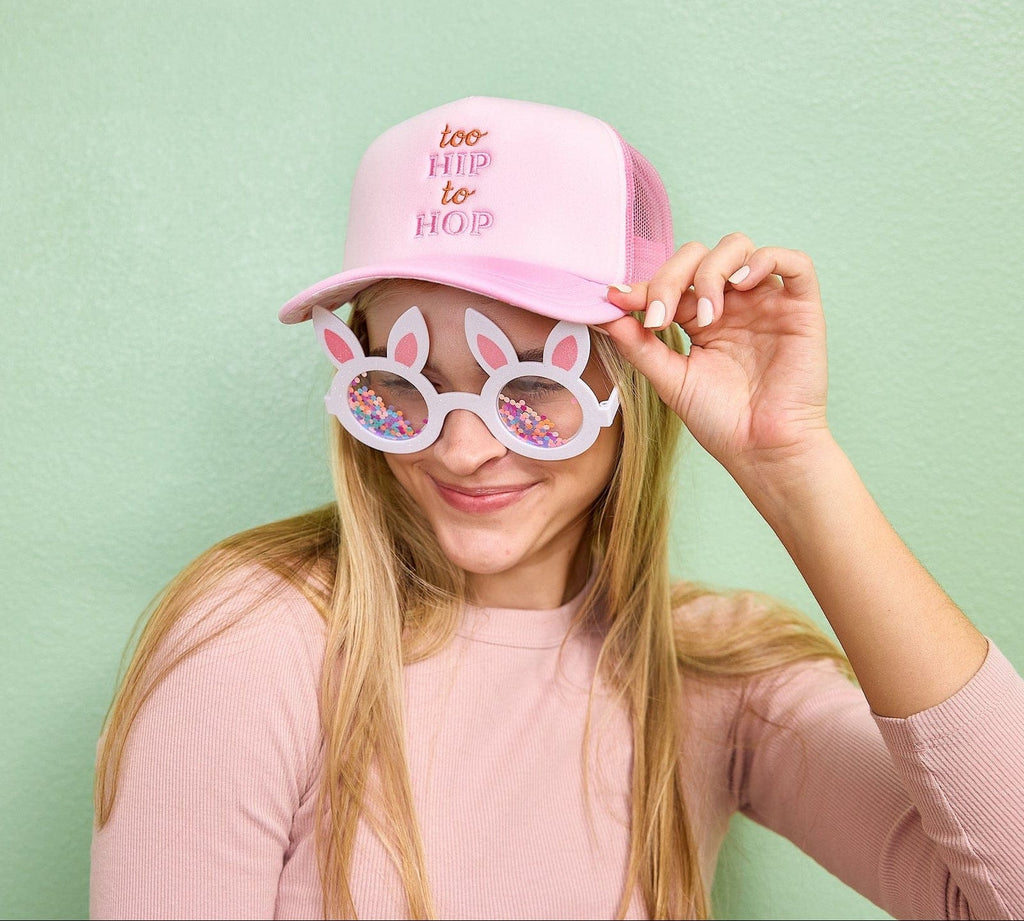 Hop-To-It Confetti Novelty Glasses (Single or Set of 4)
