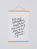 24" Magnetic Hanging Banner Wood