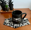 Witchy Coffin Mug Rug - Halloween Coffee Coaster