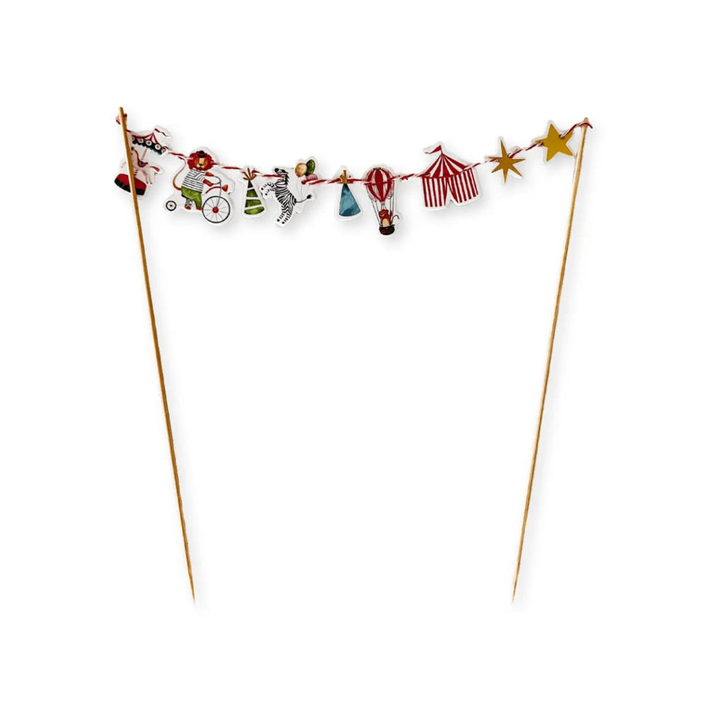 Carnival Cake Topper – Mini Circus Garland Cake Banner
