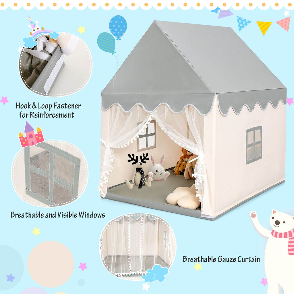Kids Large Play Castle Fairy Tent with Mat