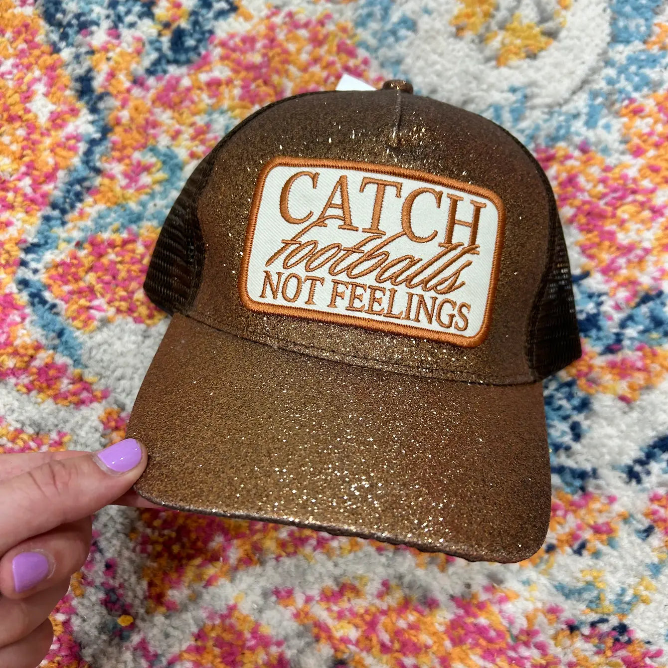 Catch Footballs Not Feeling Cap