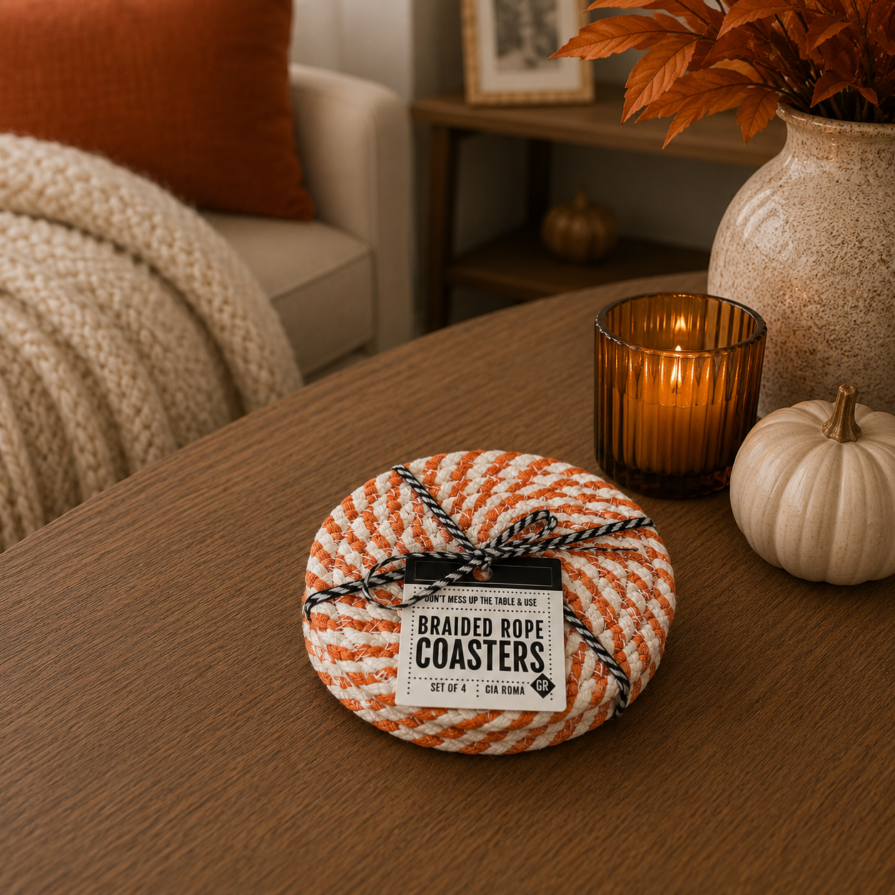 Fall Fabric Coasters