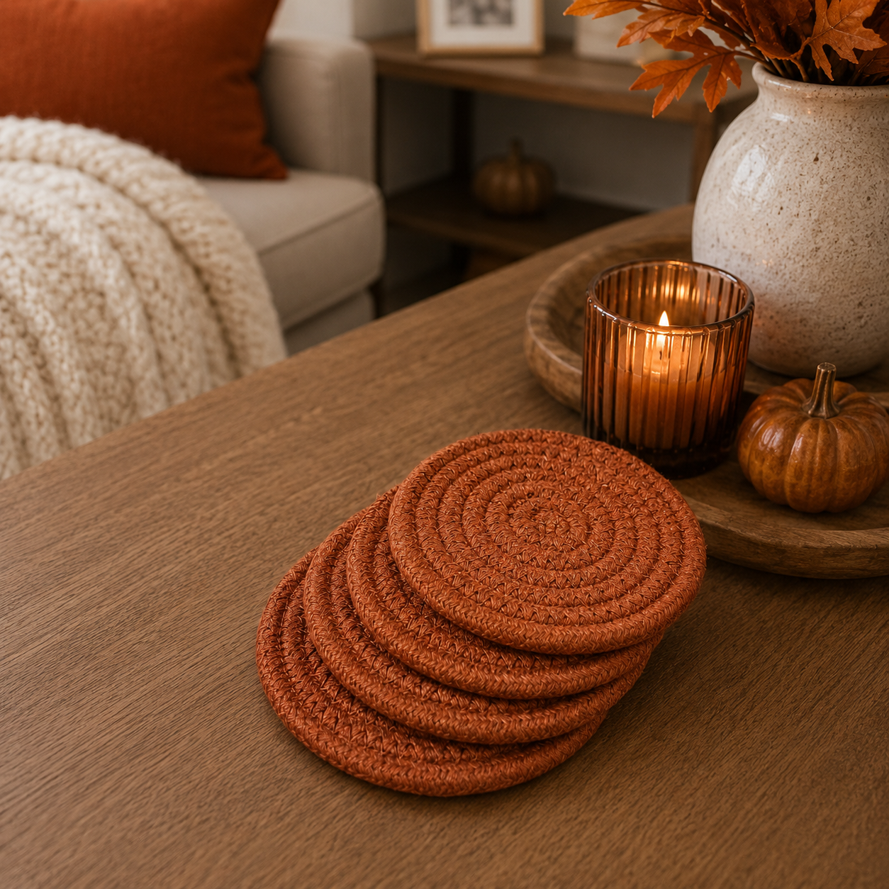 Fall Fabric Coasters