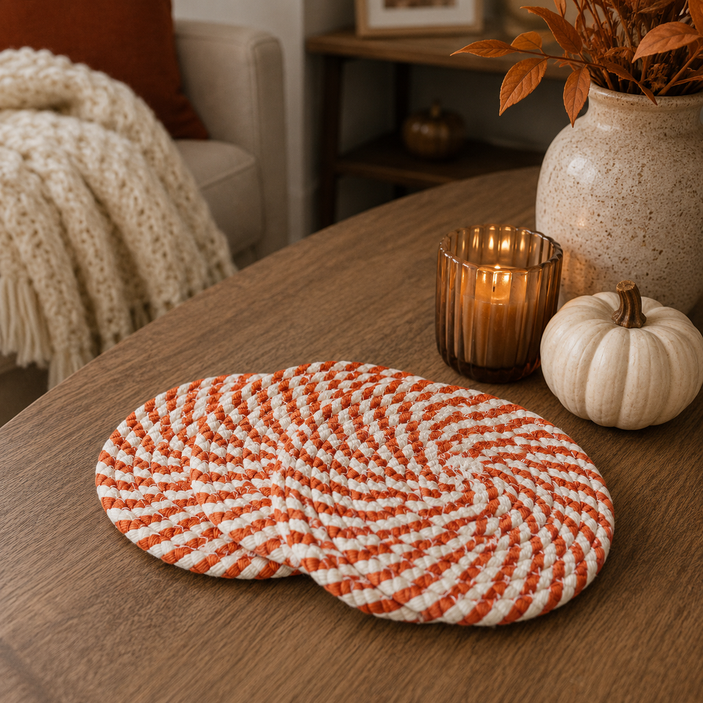 Fall Fabric Coasters
