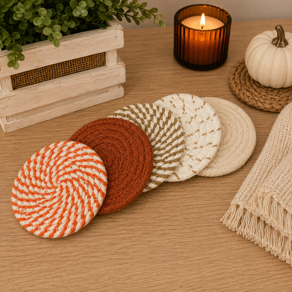 Fall Fabric Coasters