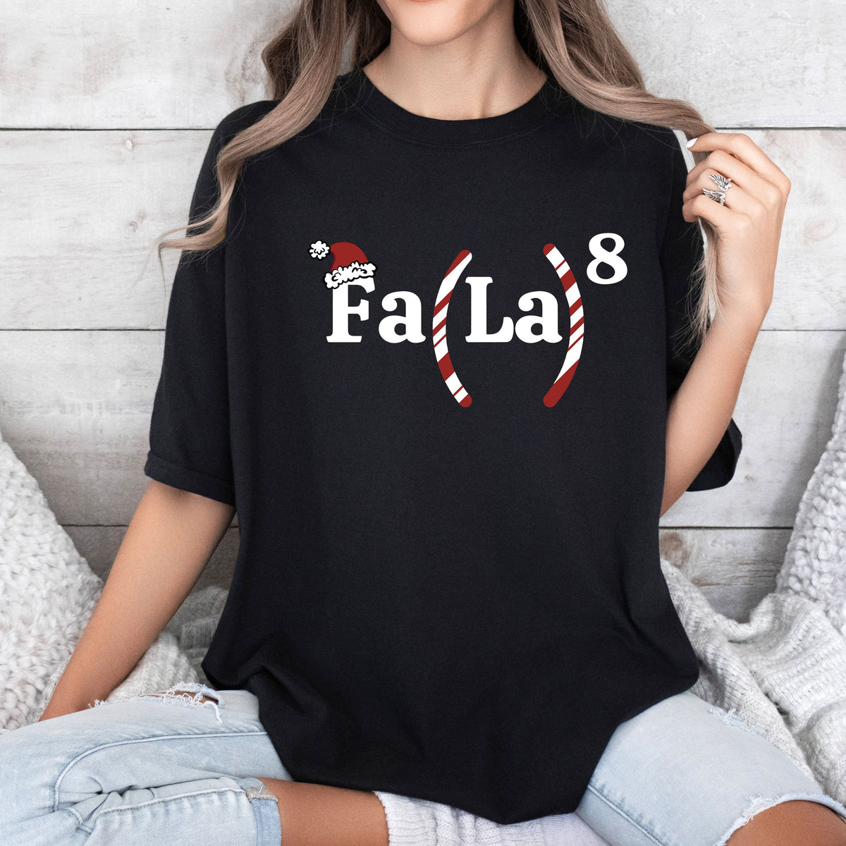 Falala Vintage Classic Christmas Cheer Ornaments Snowflakes Winter Wonderland Holiday Glow Comfort Colors Tee
