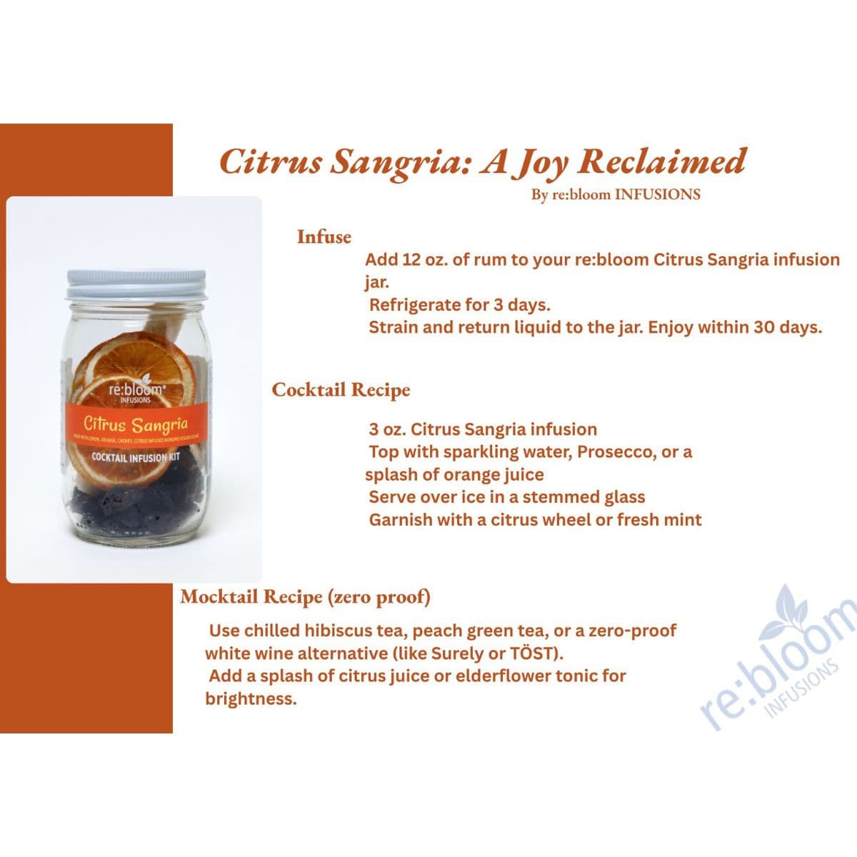 Citrus Sangria Cocktail Infusion Kit