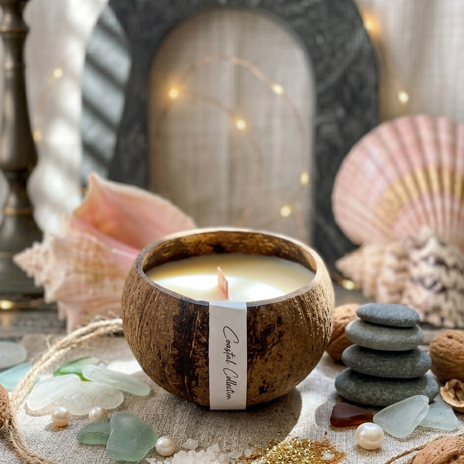 Coconut Shell Candle | Sustainable Home Decor