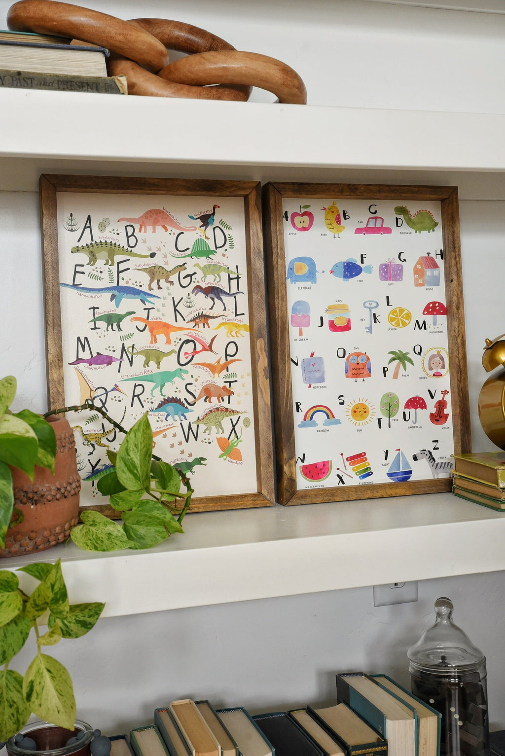Dinosaur Alphabet Framed Art