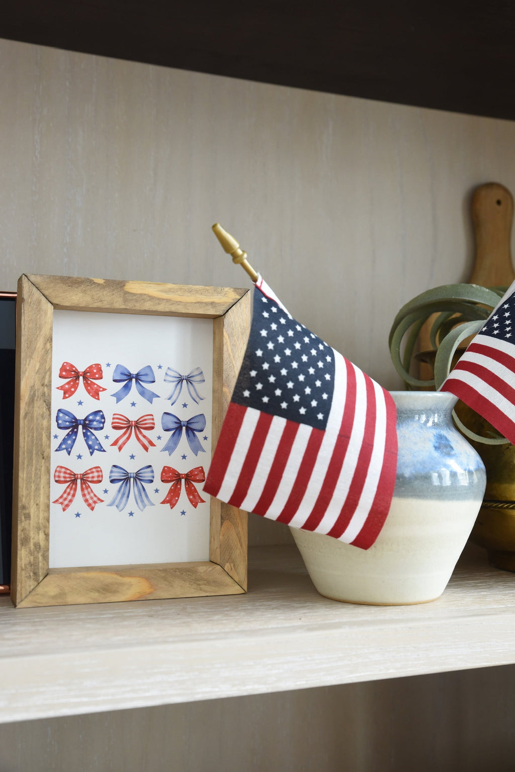 Americana Bow Collection Framed Art