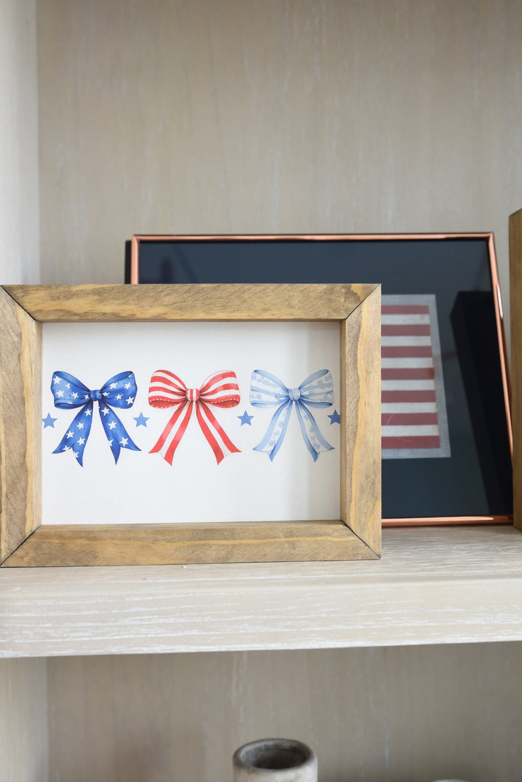 Americana Bow Trio Framed Art
